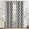 Melodieux Tende oscuranti oscuranti con occhielli per soggiorno, alla moda marocchina, isolanti, termiche, 106 x 213 cm, grigio (2 pannelli)
