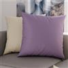 PETTI Artigiani Italiani - Coppia di Federe Cuscino 50x50 cm in Microfibra, Cuscini Arredo Camera da Letto, Divano, Set 2 Fodere Copricuscino, Federa Double Face Lilla e Panna