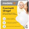 Medela Cuscinetti Idrogel con Effetto Lenitivo e Rinfrescante per Capezzoli Dolenti o Screpolati, Sterili e Confezionati Singolarmente, Confezione da 4 Pezzi