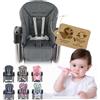 ninna-nanna by Bambiniwelt Coprisedile di ricambio per seggiolone, compatibile con Peg Perego TATAMIA & NEW BORN (grigio scuro)