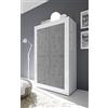 Web Convenienza Madia con 4 Sportelli Made in Italy - Credenza Contenitore Collezione Basic per Soggiorno Cucina Ingresso Sala da Pranzo Mobile Design moderno originale Bianco e Cemento