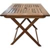 aTe Casa Tavolo Pieghevole Halifax 75x75 in Legno Tropicale PEFC