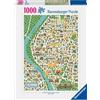 Ravensburger Puzzle Mappa di Siviglia 1000 pezzi
