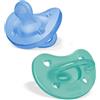 Chicco PhysioForma Soft Ciuccio in Silicone Morbido, 6-16m, Anatomico e Igienico - Confezione Doppia - Blu