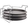 Home Living Set Cottura Pizza 3 Teglie con Supporto