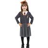 amscan 9914623 - Costume da Hermione Granger per bambine con licenza ufficiale per la Giornata Mondiale del Libro, età: 6-12 mesi, grigio