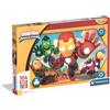 Clementoni - Puzzle Marvel Iron Man and his Awesome Friends, 104 Pezzi, Bambini 4+ Anni, Colorata Illustrazione dei Personaggi del Cartone Animato, Idea Regalo, Made in Italy, 62x42 cm, 23778
