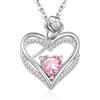 Cosie Lily Regalo Collana Argento 925 Donna, Cuore Rose Ciondolo Collane, Regali per Lei, Compleanno San Valentino Regalo Di Natale Festa Della Mamma, Rosa