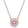 Swarovski Collana Swarovski Sparkling Dance Round, rosso, Placcato oro rosa