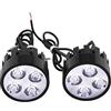 Qiilu 1 Paio Universale LED Faro Faretti Anteriore Headlight Luce per Moto