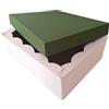 Weboxes Scatola Fondo e Coperchio 39,5 x 30,7 x 14,3cm (LxPxH) Bianco Verde Scuro - Confezione da 10 pezzi