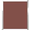 vidaXL Tenda da Sole Laterale Retrattile per Patio Privacy Automatica Schermo Parasole Frangivento 170x500 cm in Tessuto PU Marrone Telaio in Ferro