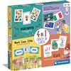 Clementoni - 4 in 1 Giochi di Carte per Bambini 6+ Anni e Famiglia, Confezione con Vedo Doppio, Nomi Cose Città, Cucù e il Gioco delle Bandiere, 2-6 Giocatori, Made in Italy, Lingua Italiana, 16720
