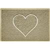 Nicoman Cuore Zerbino Entrata - Tappeto Lavabile Antiscivolo - (Ideale in Esterni riparati o Interni), Piccolo (60x40cm), Beige