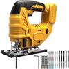 WingFly Seghetto alternativo per Dewalt 18 V, batteria 20 V, 3000 SPM, utensile elettrico con 15 lame a T, velocità variabile, taglio smussato 0°-45° per legno, plastica, metallo
