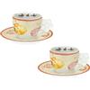 THUN SpA SET TAZZINE CAFFE' COCCINELLA 2 PEZZI
