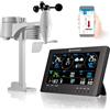 Bresser Stazione meteo wireless con sensore da esterno, stazione meteo ClearView con WLAN, per rilevazione velocità del vento, umidità, temperatura, precipitazioni, livello UV e intensità della luce