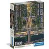 Clementoni - Puzzle 1500 Pezzi per Adulti e Ragazzi, Collection, Tema Flying Over Paris, Compact Box con Poster Incluso, Idea Regalo Uomo e Donna, Made in Italy, 59,5x84,5 cm, 31742