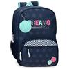 MOVOM Dreams Time Zaino per la scuola blu 30 x 38 x 12 cm Poliestere 13,68 L, blu, Zaino scolastico