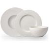 Villeroy & Boch - Manufacture Starter Set 6 Pezzi Bianco, Lavabile in Lavastoviglie, Adatto per Microonde, Piatti Ardesia, Scodella, Servizio, Set di Stoviglie, Porcellana Premium