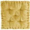 Intelligent Design Azza Cuscino quadrato in ciniglia con bordo smerlato ipoallergenico per panca o sedia, 50,8 cm di larghezza x 50,8 cm di lunghezza x 5 cm di altezza, colore giallo
