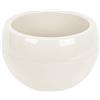 Lamela Vaso per piante con piedini eleganti - Vaso da fiori color crema con scarico dell'acqua, rotondo, Ø 30 cm, 6,5 l, per interni ed esterni, cremoso