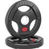 SPORTNOW Set di Dischi Pesi 2x5 kg con Foro da 5 cm e 3 Impugnature, Acciaio con Rivestimento in Plastica, Nero | Aosom Italy