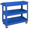 DURHAND Carrello porta attrezzi in acciaio con 3 ripiani su ruote, carico max. 150 kg, 83x35.3x76 cm, Blu | Aosom Italy