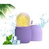 RoseFlower Ice Roller viso, Ice roller for Face, Rullo di Ghiaccio Facciale Occhi, stampo per ghiaccio in silicone ricaricabile, rimuove efficacemente il gonfiore, riduce i pori