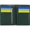 DUDU Portafoglio da uomo a libro RFID in pelle multicolore con lampo Mangrove