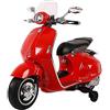 Moto Elettrica per Bambini Piaggio Vespa 946 12V con Parabrezza-Rosso