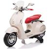 Moto Elettrica per Bambini Piaggio Vespa 946 12V con Parabrezza-Bianco