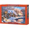 Castorland- Winter Cottage 500 Piece Jigsaw Puzzle Paesaggio, Colore Vario, CSB53278