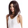 WIG ME UP - YZF-4358-2/33 Parrucca Donna Bob lungo Corta Liscia Riga in mezzo leggermente di lato Mogano Castano Mix