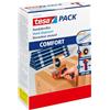 tesa pack Dispenser Manuale Comfort per Nastro da Imballaggio - Dispenser professionale in metallo - Ergonomico - Per rotoli fino a 50 mm di larghezza - Colore: Blu e Rosso