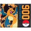 Pokémon Charizard Fuoco Fiammeggiante 006 Pokeball Portafoglio/Portamonete Bi-Fold Porta-ID & Porta Carte, Arancione
