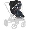 hauck Parapioggia Passeggino Universale - 91 x 92 x 85 cm - Antipioggia Catarifrangente con Elastico, Finestrina di Accesso e Fori di Ventilazione - Facile da Fissare - Nero / Trasparente