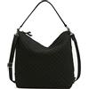 Vera Bradley Borsa a tracolla Hobo oversize in cotone, Nero - Cotone Riciclato, Taglia unica