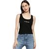Calvin Klein Jeans Canotta Donna Institutional Strappy Top in Cotone, Nero (Ck Black), XL