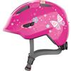 Abus Smiley 3.0, casco da bici, junior, pink butterfly