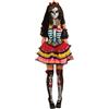 Rubie's 810622XL000 - Costume da scheletro Senorita del Giorno dei Morti, per adulti, multicolore, 48-52