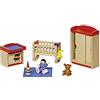 Goki 51905 - Camera dei Bambini, 12 Pezzi, mobili per la casa delle Bambole