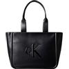 Calvin Klein Donna Borsa Tote Bag Bold Medium con Logo, Nero (Black), Taglia Unica