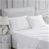 Linen Closet Ultimate - Set completo di lenzuola in percalle bianco artico, 4 pezzi