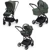 FOPPA PEDRETTI Foppapedretti Trio Tic Toc con Ovetto I-Size Reclinabile Borsa Coprigambe Colore Olive Verde