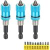 GOIEHIR 3 Pezzi Inserto per Viti Cartongesso, 1/4 di Pollice Portainserti Magnetico e Set di Cacciaviti Porta Punte da 13 Pezzi