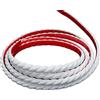 Zayejod 3M PVC carta da parati bordo autoadesivo, modanatura flessibile, striscia decorativa, striscia di bordatura per armadio, porta, cornice a specchio, parete di fondo (bianco, 10 mm)