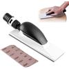 mizikuu Levigatrice Manuale con Aspirazione, 198 x 70 mm Blocco per Levigatura a Mano con 5 Strisce Abrasive a Rete Grana P80 P120 P180 P240 P400 Levigatura Senza per Polvere Legno Spatola Vernice