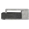 Web Convenienza Base TV con Ante e Cassetti Made in Italy - Credenza Contenitore Collezione Horizon per Soggiorno Cucina Ingresso Sala da Pranzo Mobile Design moderno - 2 cassetti, Cemento/Piombo