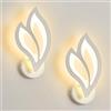 SXHZLY Applique Parete Interno, 2 Pezzi Plafoniera Led Parete 13W 3000K Luce Bianco Calda, Design a Petali Moderno Lampada a Muro per Camera da Letto,Soggiorno,Corridoio, Bagno